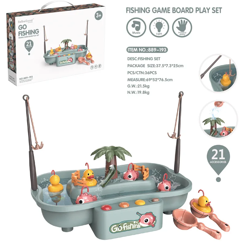 Музыкальная рыболовная игрушка детская Магнитная электрическая циркуляция утка