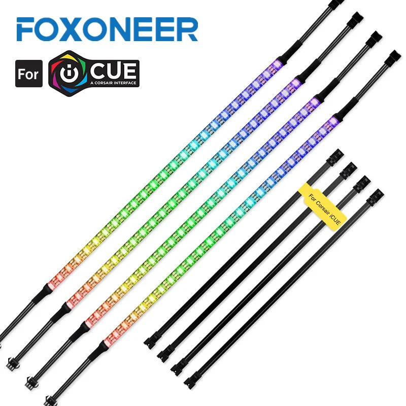 Цифровая светодиодная лента 5 в WS2812B для CORSAIR iCUE индивидуально Адресуемая RGB