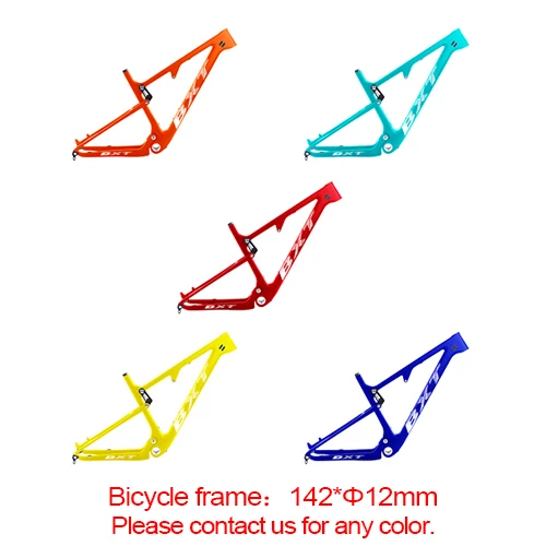 BXT colourful 142x12 Углеродный горный велосипед 29 boost 142/148*12 мм ударный горный велосипед с полной подвеской рама 29er горный велосипед для AM XC - Цвет: BXT colourful 142x12