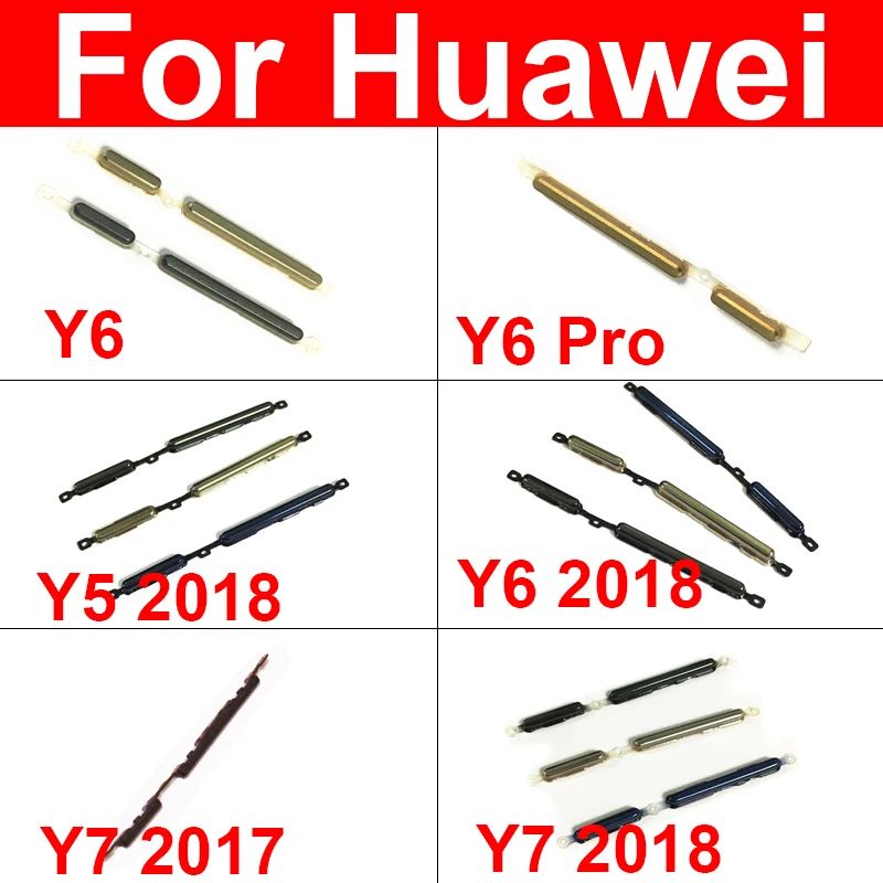 

Боковые кнопки питания и громкости для Huawei Y5, Y6, Y7, Y6Pro Prime 2018, Y6Pro, Y7Prime, Y7 2017, боковая мощность, громкость, аудио, вверх-вниз клавиши, часть