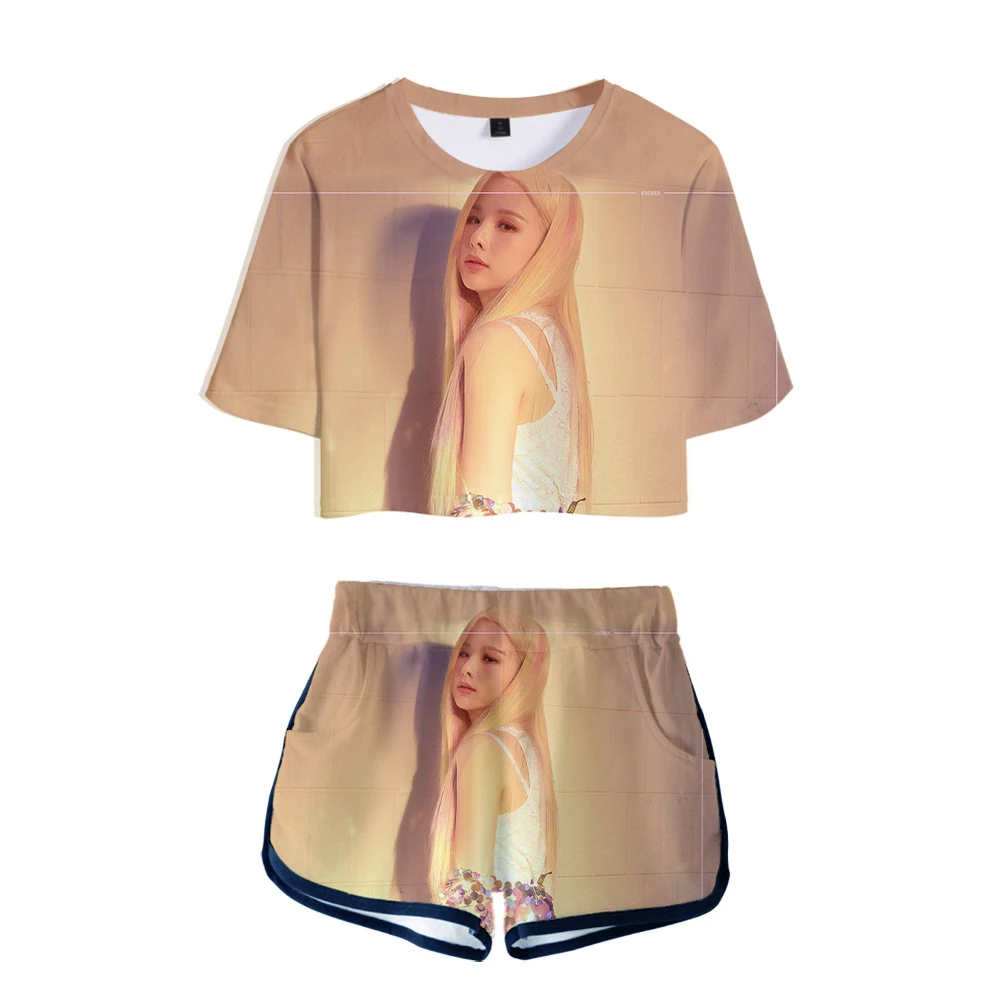 EXID сексуальный костюм женский из двух предметов и короткие штаны летняя Горячая