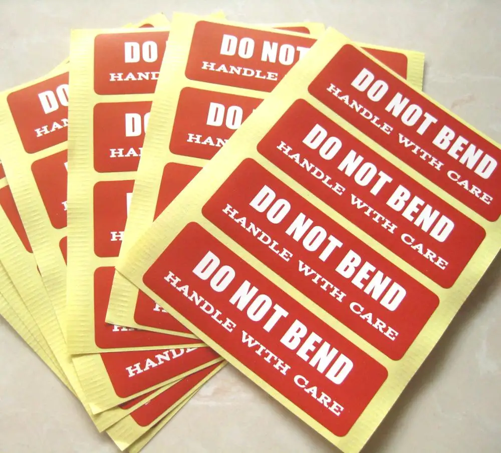 3500pcs/lot 76x25mm DO NOT BEND Adhesive Shipping Label sticker Item No. DN08