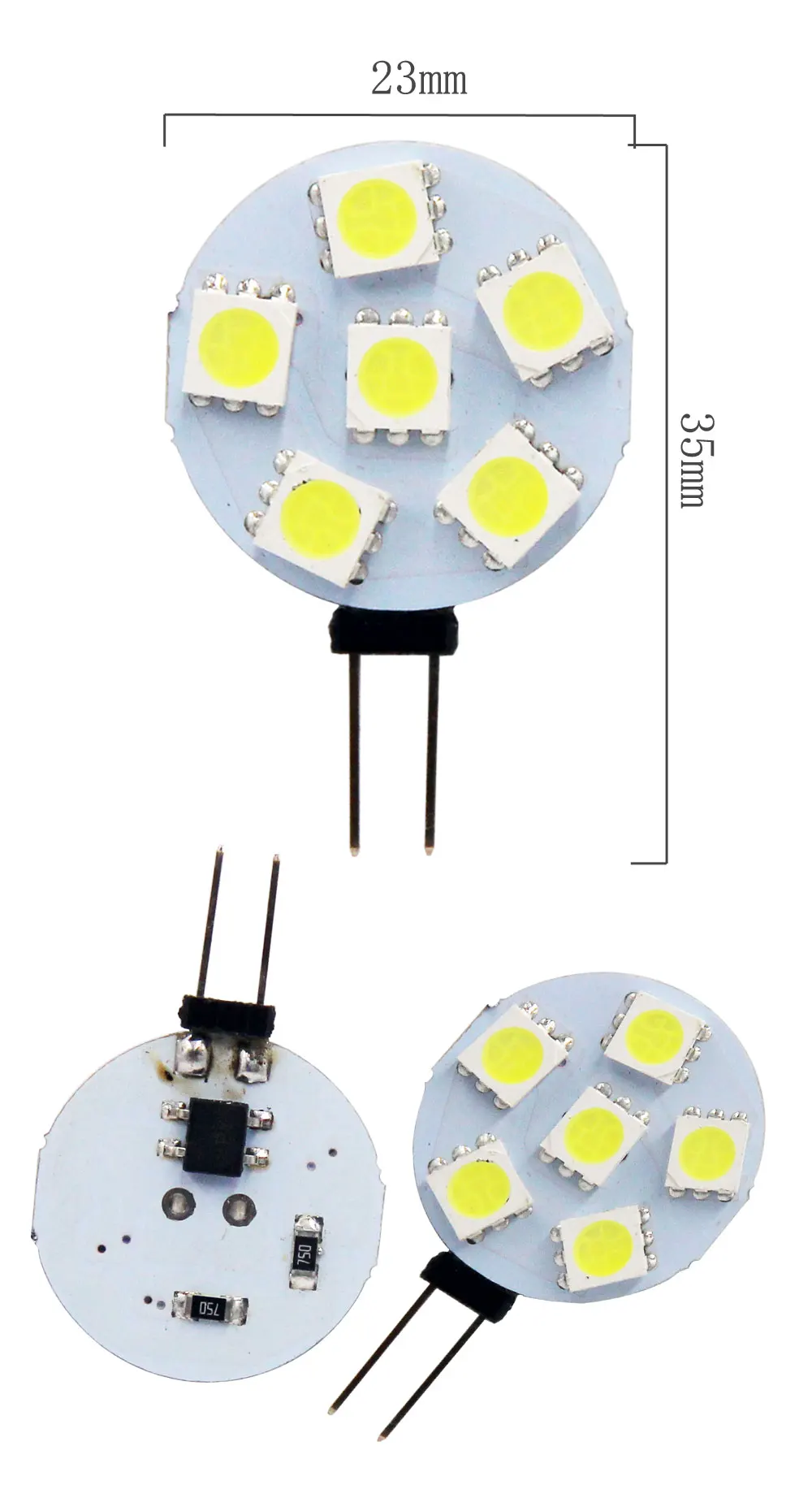 Для детей возрастом от 1 до W 5W G4 светодиодный 5050 SMD 180 градусов белый для морского отдыха светодиодное освещение RV лампы AC/DC 12V 6/9/12/24 светодиодный s