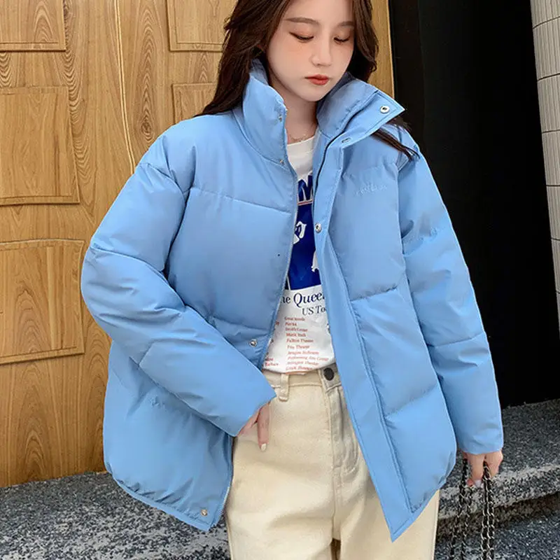 

Зимняя куртка женская одежда свободная мягкая однотонная пуховая хлопковая куртка женская теплая утепленная черная зимняя парка оверсайз ...