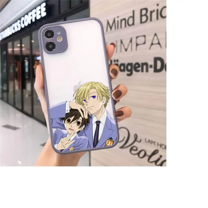 

Oran High School Host Club anime Phone Case matte transparent For iphone 7 8 11 12 plus mini x xs xr pro max cover