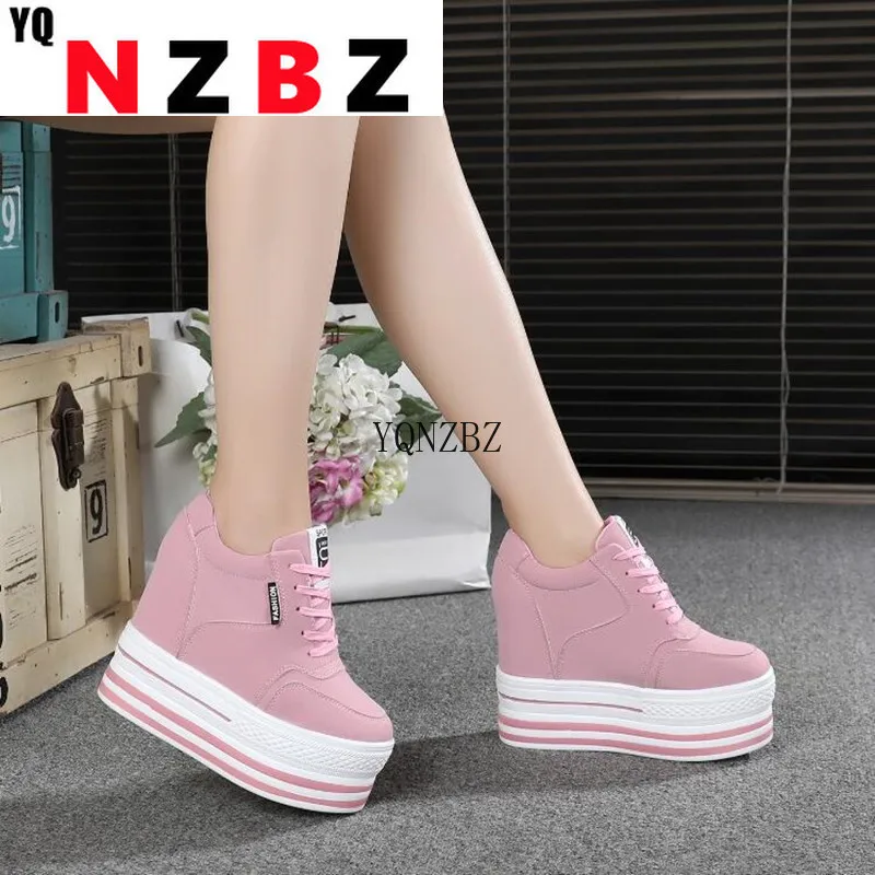 

Super High Heels Chunky Sneakers Women Spring Thick Bottom Height Increasing Casual Shoes Woman Sneakers Zapatos De Mujer