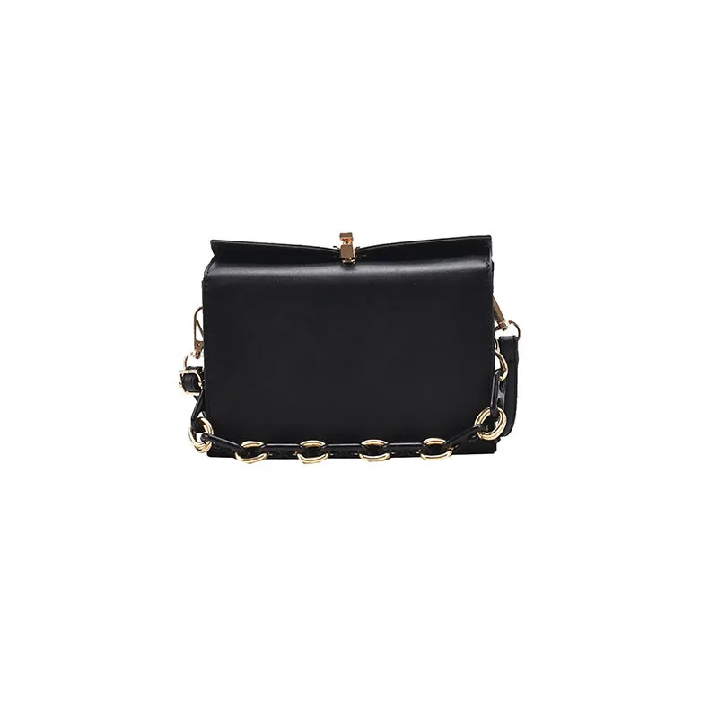 

2021 new box bag women's shoulder slung bag solid color simple texture online celebrity chain handbag