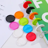 30pcs 35mm mushroom hole button notebook binding disc button loose leaf button 360 degree foldable plastic disc office school