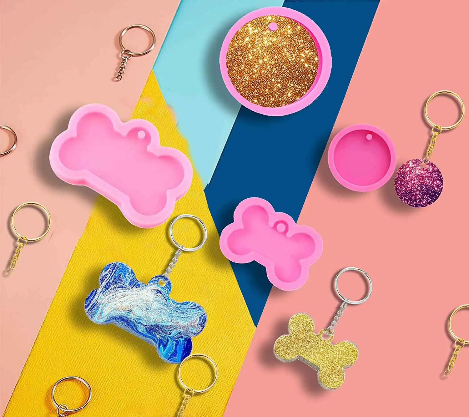

Silicone Mold For Resin Epoxy Bone Pendant Making Moulds DIY Crafts Supplies Gift Decoration Making Tools Two Sizes