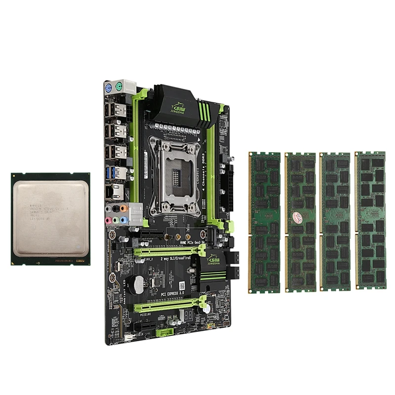 Комбинированная материнская плата X79 LGA2011 с процессором C2 4x4 ГБ 16 DDR3 ОЗУ 4 ch 1333 МГц