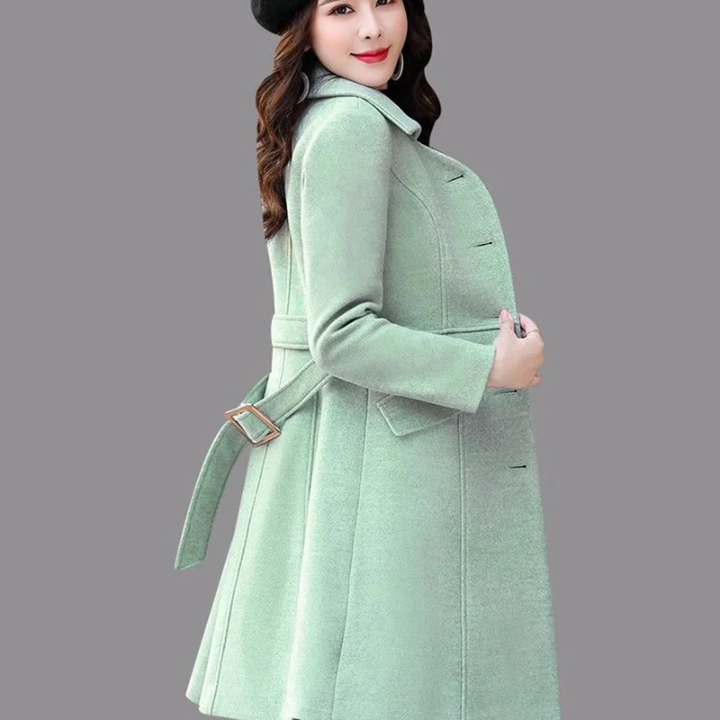 Шерстяное пальто женское осень зима 2019 новая куртка Женская шерстяная Толстая
