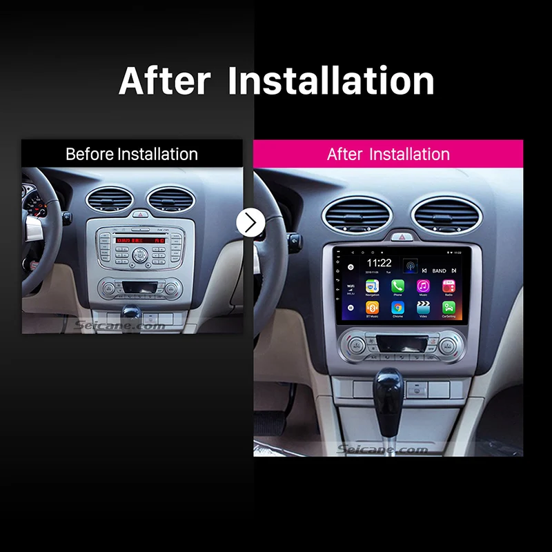 Автомагнитола Seicane с Android 9 0 дюймов 2Din для Ford Focus Exi AT головное устройство Wi Fi стерео