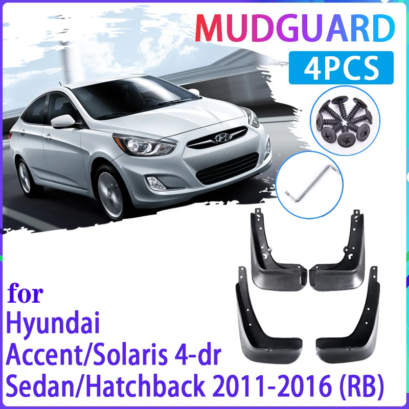 4 шт. брызговики для Hyundai Accent Solaris RB 2011 ~ 2016 автомобильные аксессуары|Грязезащита| |