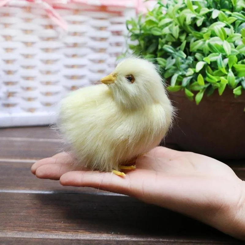 

Simulation Lovely Plush Chick Toy Easter Realistic Education Ornaments Cognition Kids Doll Decor Toys Animal Garden Early H R8D0