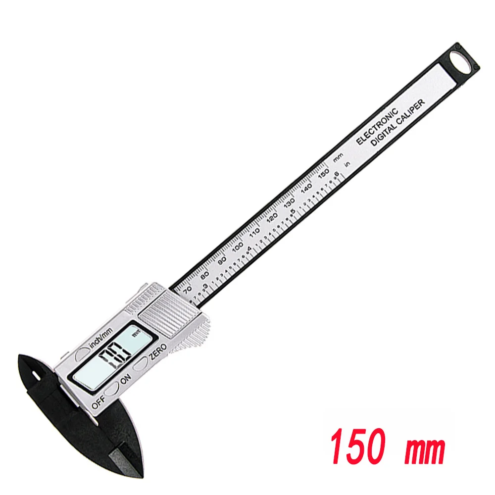 150mm plastic Vastar 150 мм 100 мм 6 дюймов электронный цифровой штангенциркуль из углеродного волокна штангенциркуль Калибр микрометр измерительный инструмент цифровая линейка - Цвет: 150mm plastic