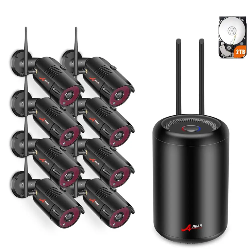ANRAN1080P HD Wi-Fi камера системы безопасности 2MP 8 CH NVR набор беспроводная домашняя камера видеонаблюдения система в помещении и на открытом воздухе IP камера