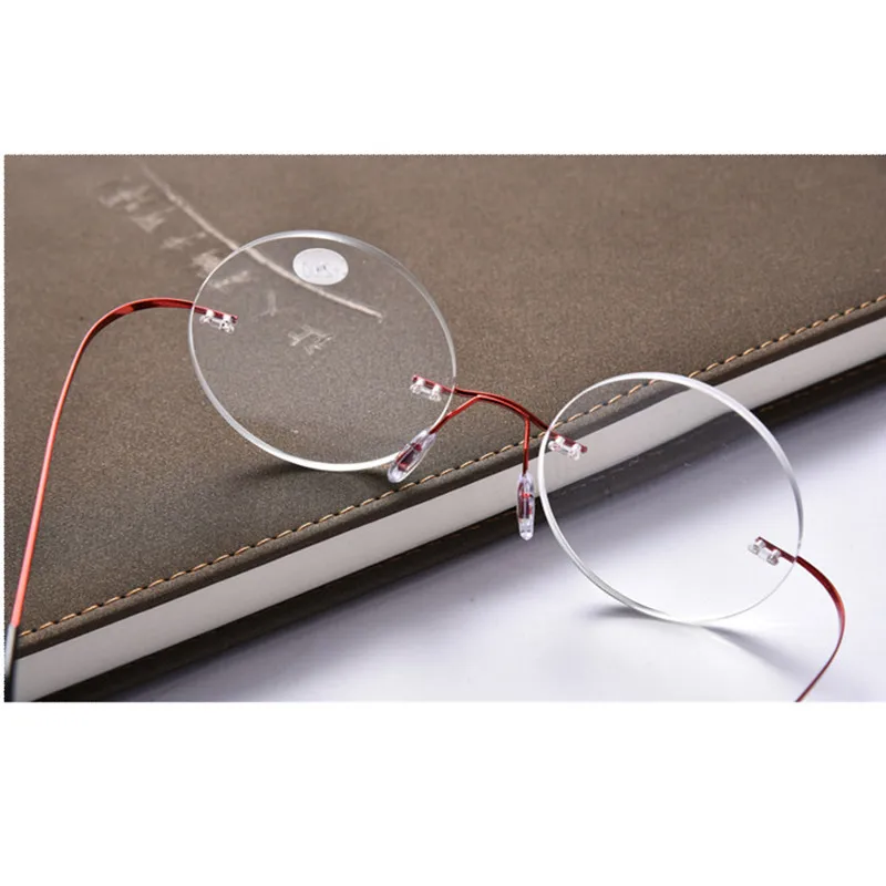 Очки для чтения оправа без оправы титановые женские 2019 сверхлегкие круглые глаза