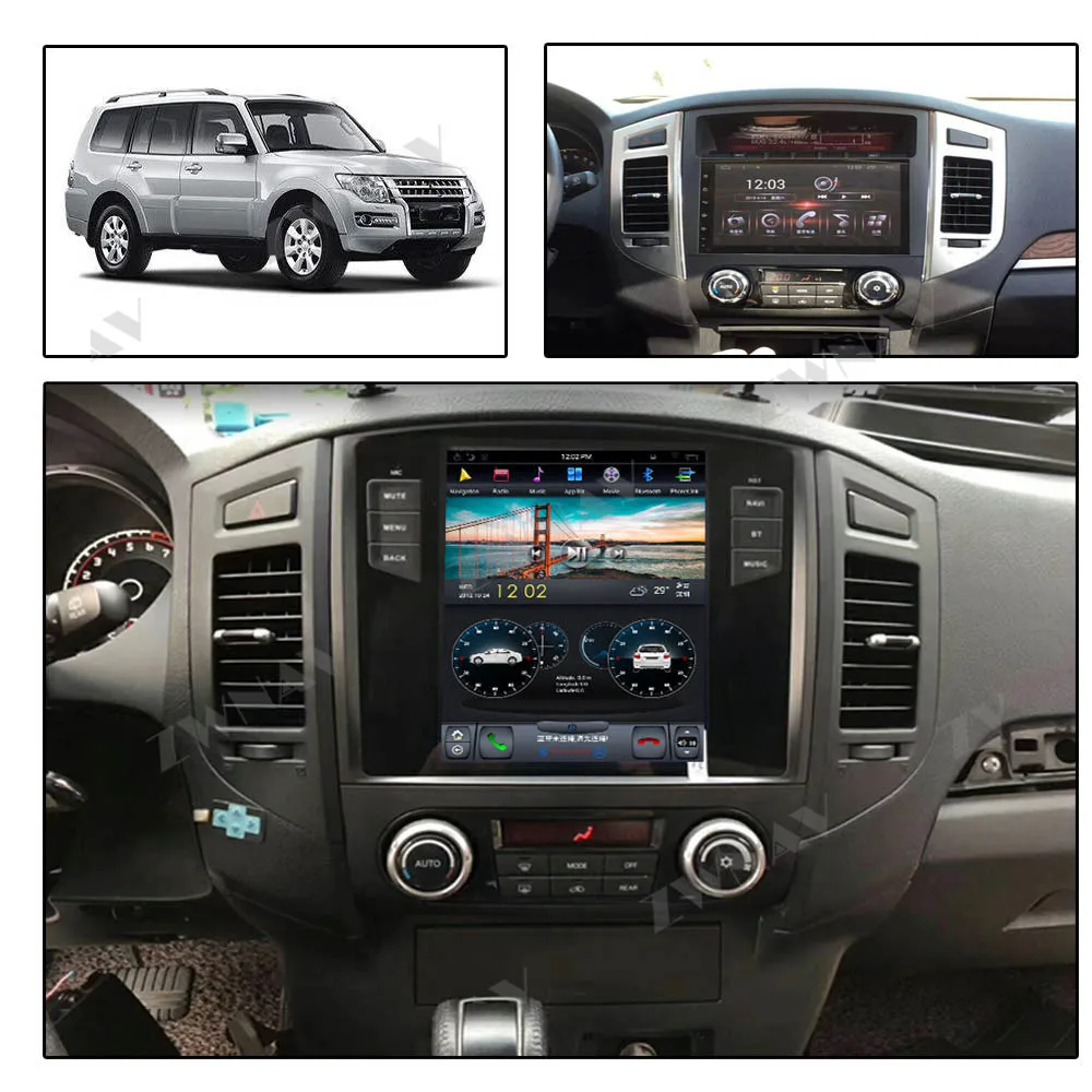 Для MITSUBISHI PAJERO V97 V93 Tesla Style Android 9 0 экран Автомобильный мультимедийный плеер Shogun Montero