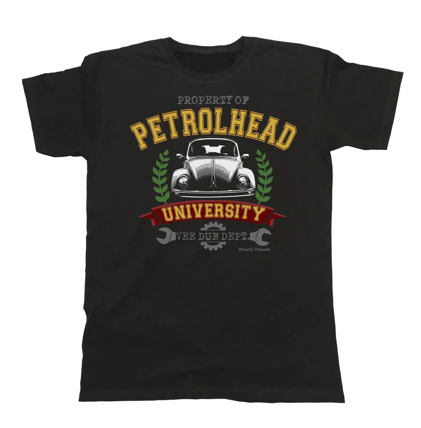 

New Mens T Shirts Property of Petrolhead University Vee Dub Dept. Fashion Beetle Class Funny Tee Shirt