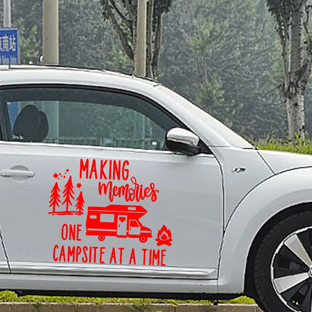 

Cartoon CAMPING LIFE Auto Stickers On The Car Fashion Cartoon Car Sticker Window Decoration Personality Vinyl Decals