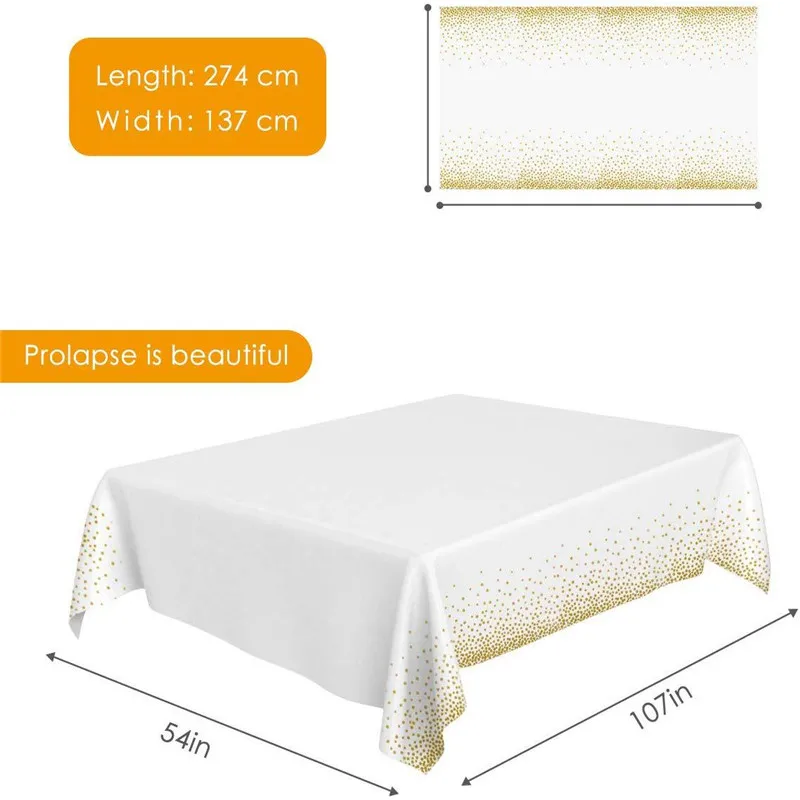 WholesaleBirthday вечерние украшения Baby Shower одноразовая скатерть с позолотой из розового