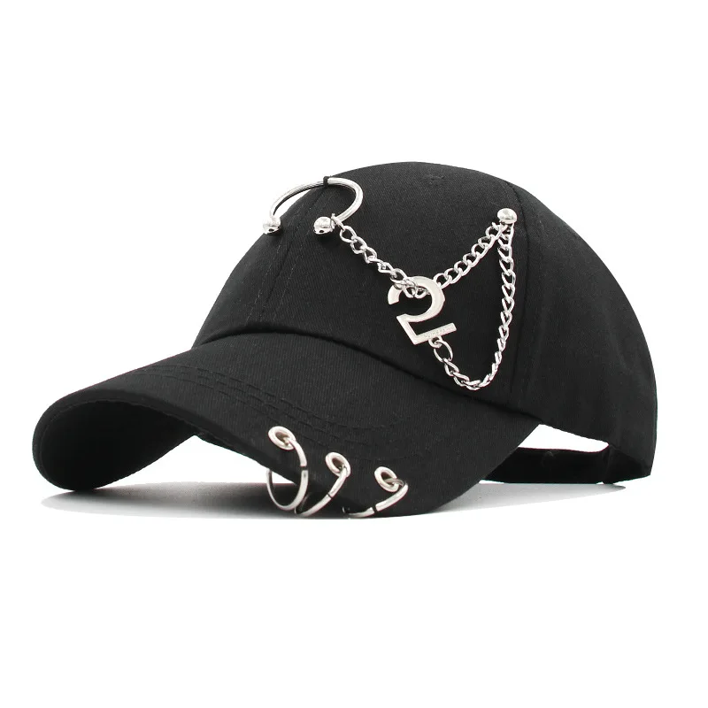 

Fashion Korean Baseball Caps With Iron Hoops Men's And Women's Snapback Hip Hop Hats Casual Sun Hats Outdoor Sunscreen Dad Hats