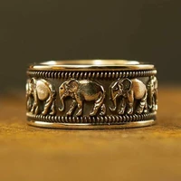 new retro punk elephant alloy mens and womens fashion ring vintage promise rings for couples whole sale party hip hop animal