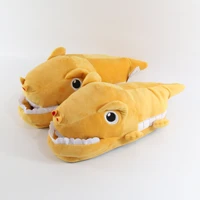 winter plush cotton dinosaur slippers animal cosplay cartoon pattern men women slippers cute adult household shoes large size