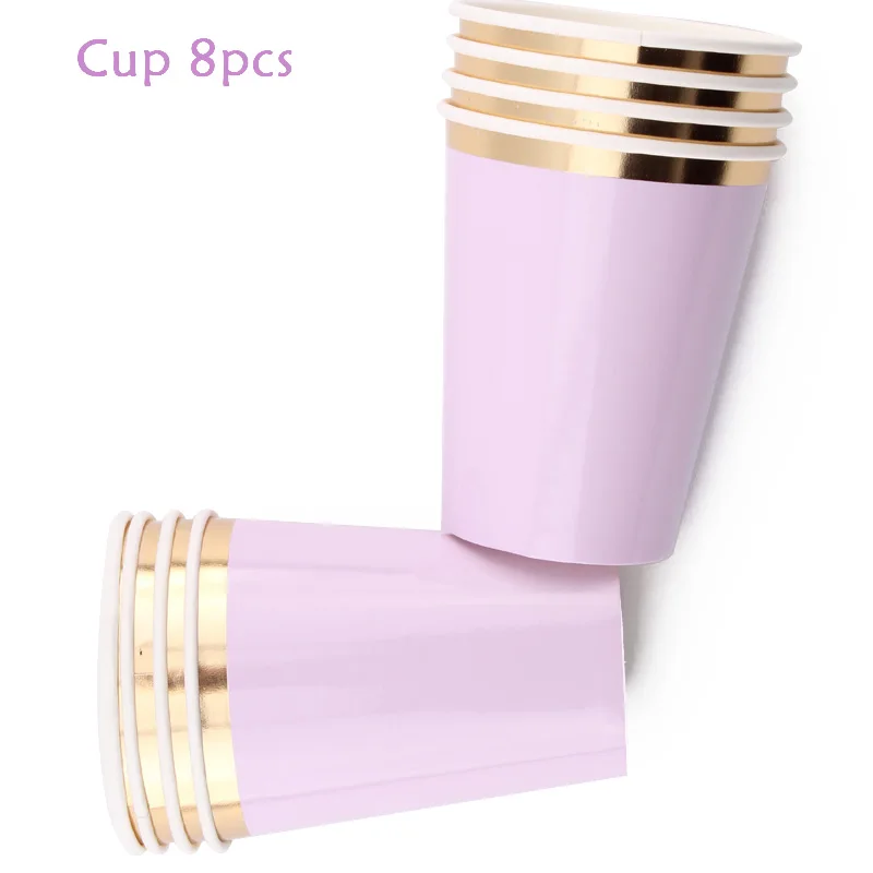 45 шт./компл. фиолетовая бронзовая многоугольная одноразовая посуда украшение на