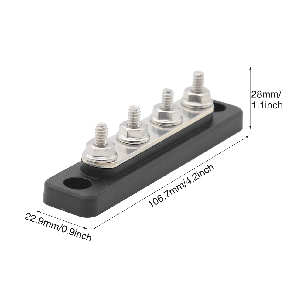 

Marine Threaded Terminal Block Electric Max 100A Boat Connection Car Parts Truck 4 Studs Auto Bus Bar Accessories Caravan