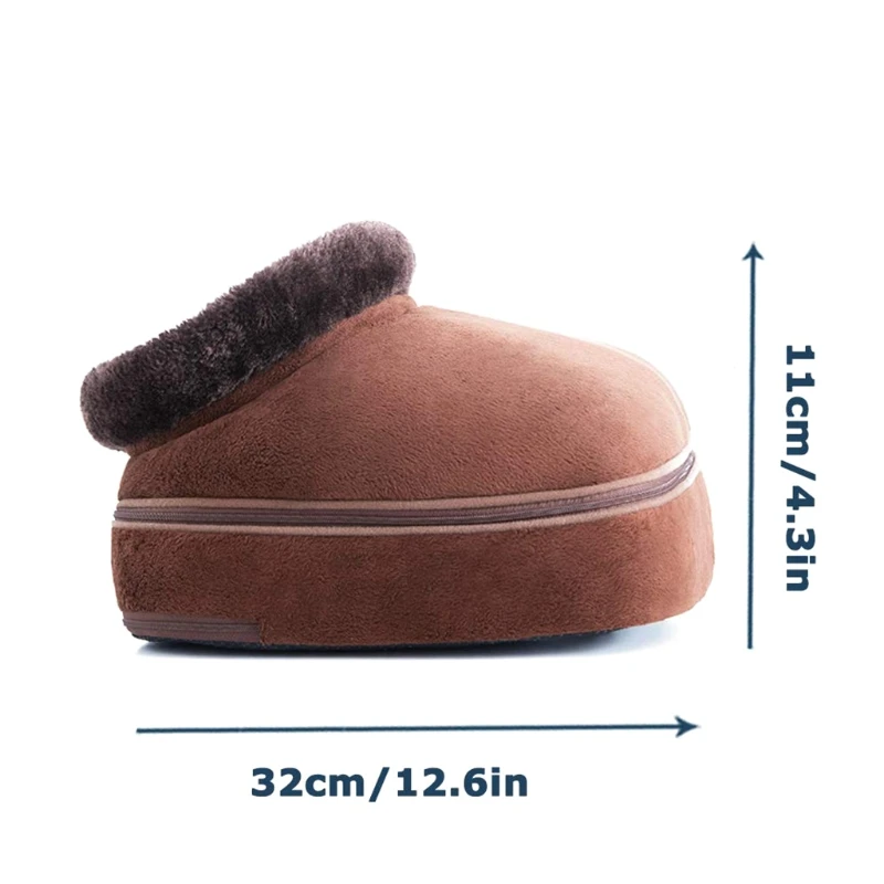 

Electric Heated Foot Care Shoe Warmer Massager Insoles Tool Pad Cosy Unisex Big Slipper Feet Heat Warm Massage Shoes