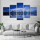 Печать 5 панелей холст художественные плакаты и принты горы пейзаж Живопись Холст Wall Art фотографии модульный Гостиная домашний декор