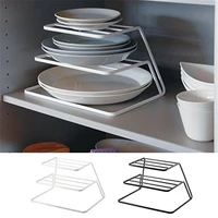 Layered Storage Rack Cabinet Shelf Tableware Storage Rack Closet Organizer Bowl Holder Dish Drying Rack Kitchen Storage Shelf