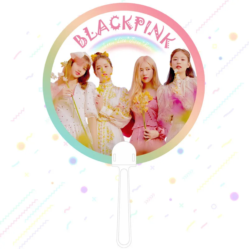 Kpop Лиза Дженни стрэй-дети дважды прозрачные руки маленькие вентиляторы ПВХ