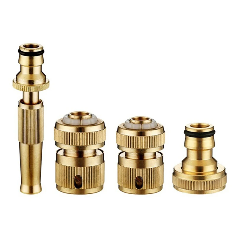 

Brass Hose Fittings, 4-Piece