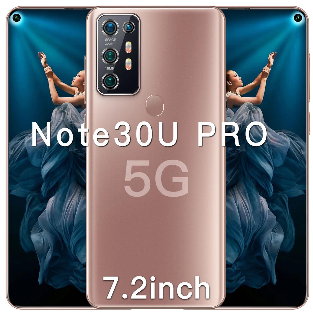 

Global Galxy Note30U Pro 7.2 Inch 24+48MP Fingerprint Unlock Andriod 10 Mobile Phone MTK6889 Dual SIM+SD 256/512GB Smartphone