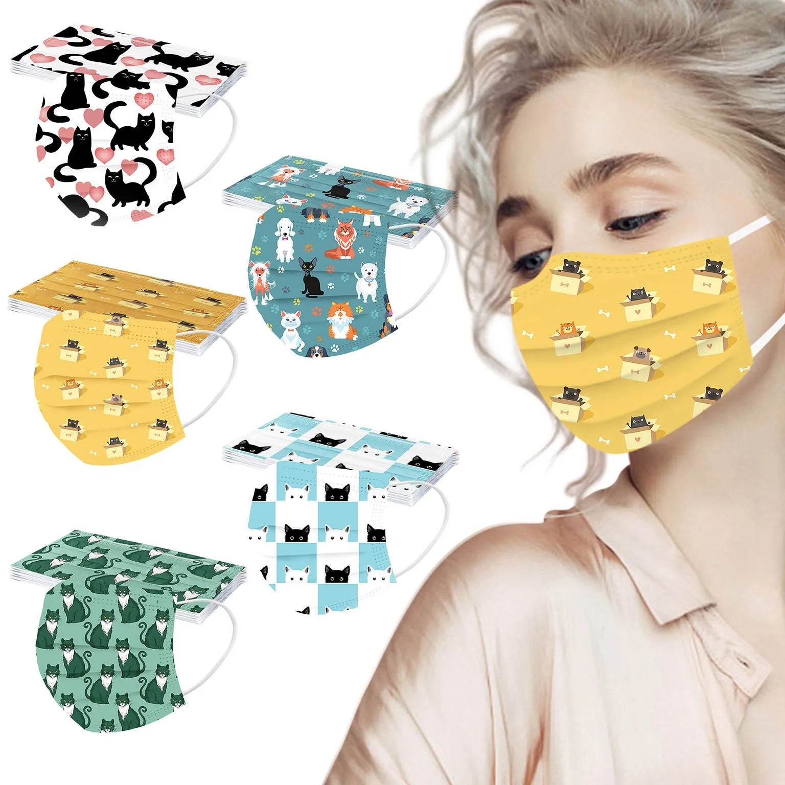 10-100 шт. Принт с животными и героями из мультфильмов Для костюмированной