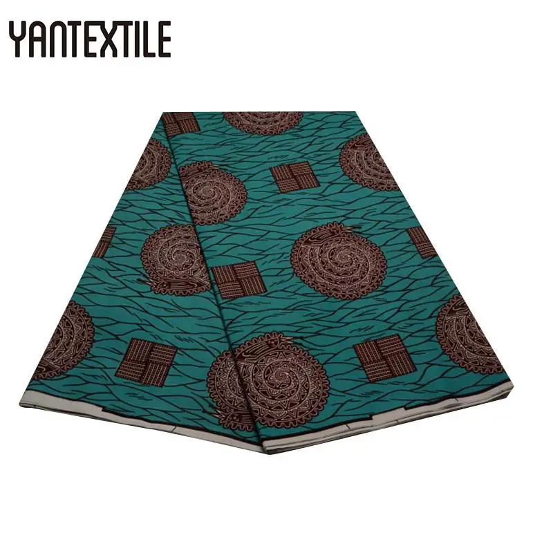19100000 YANTEXTILE новая Анкара ткань Африканский настоящий воск принт Tissu Africain 6 ярдов настоящий воск Африканский батик ткань для свадебного платья - Цвет: 19100000