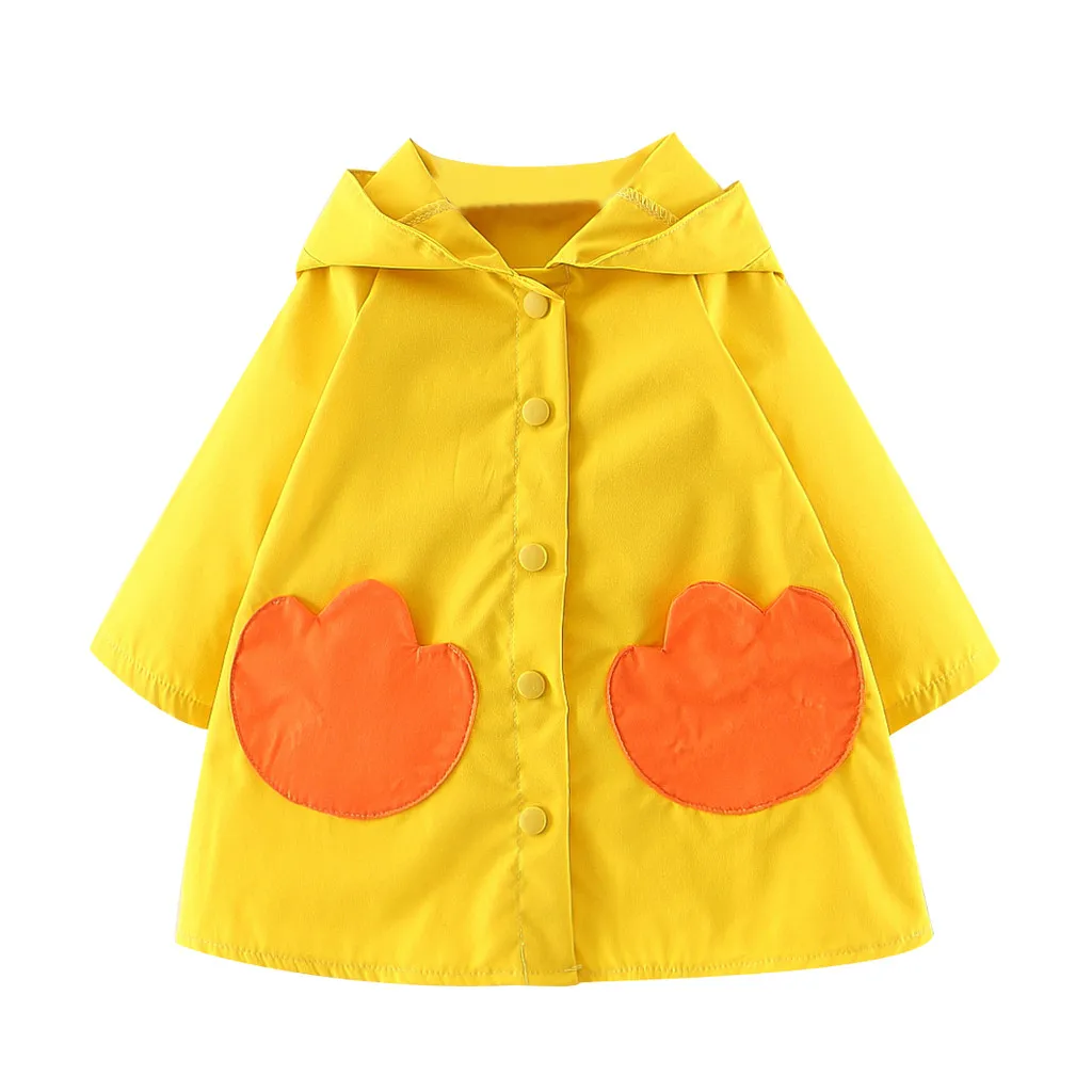 Детское осеннее ветрозащитное пальто для мальчиков и девочек Верхняя одежда