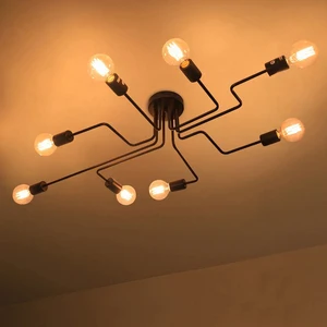 Modern Ceiling Lights LED Bulbs Dining Room Living Lamps Nordic Iron Creative Vintage Lamparas 8 Arms Bedroom Fixtures Luminaire