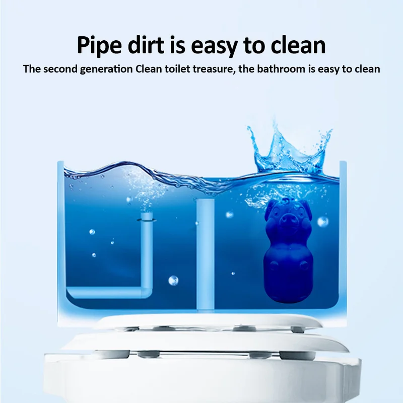 Милый синий очиститель для унитаза Pig волшебный автоматический туалета помощь в