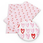 Ткань из искусственной кожи с сердечками для сумок с бантом, 20*33 см