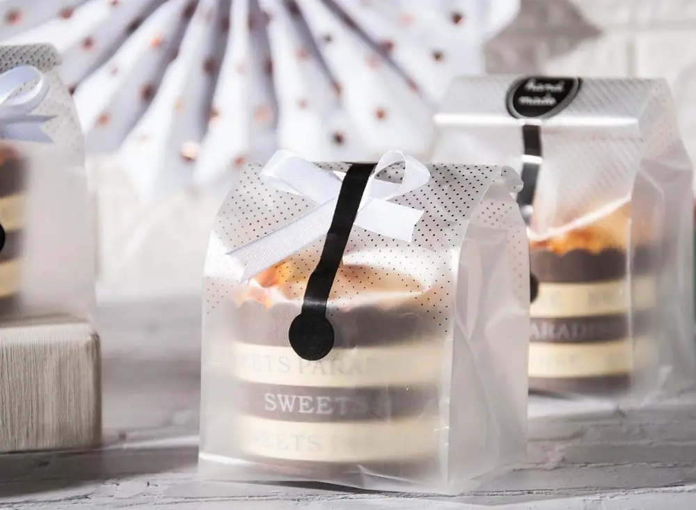 100 шт./упаковка прозрачные пластиковые пакеты для печенья торта шоколада конфет