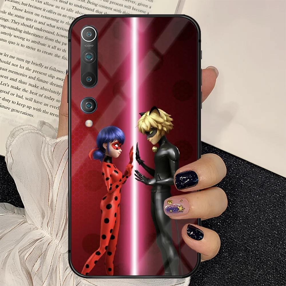 

Ladybug-Girl Phone Tempered Glass Case Cover for Xiaomi Mi A F X POCO M Note 3 9 10 11 i T Pro Lite Soft Fashion Waterproof