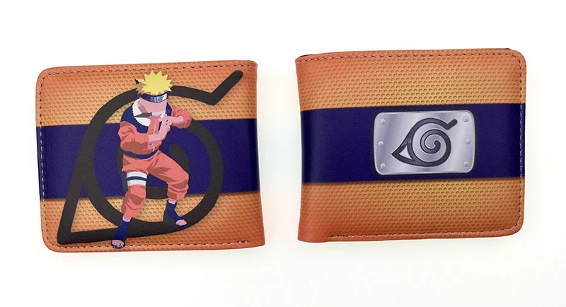 Новые кошельки из аниме Какаси и Саске кошелек с рисунком деревни ЧЕРНЫХ ЛИСТЬЕВ