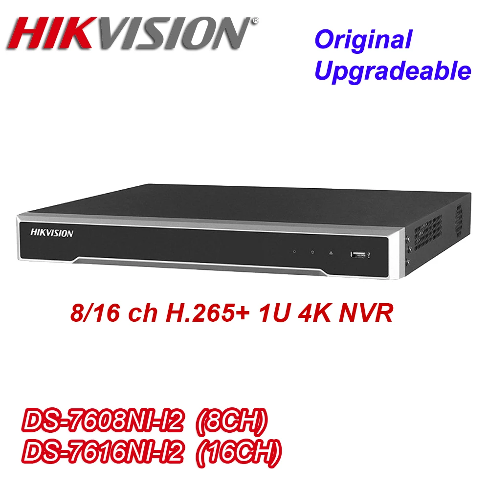 

Original Hikvision DS-7608NI-I2 8/16 Channel 4K H.265+ NVR Network Video Recorder DS-7616NI-I2 No POE