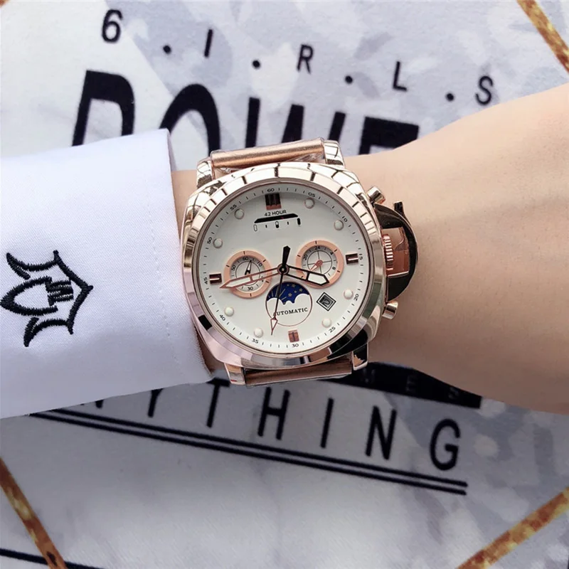 Fossil Роскошные брендовые светящиеся Мужские кварцевые наручные часы, модные мужские часы с ремешком из нержавеющей стали, мужские часы - Цвет: 2