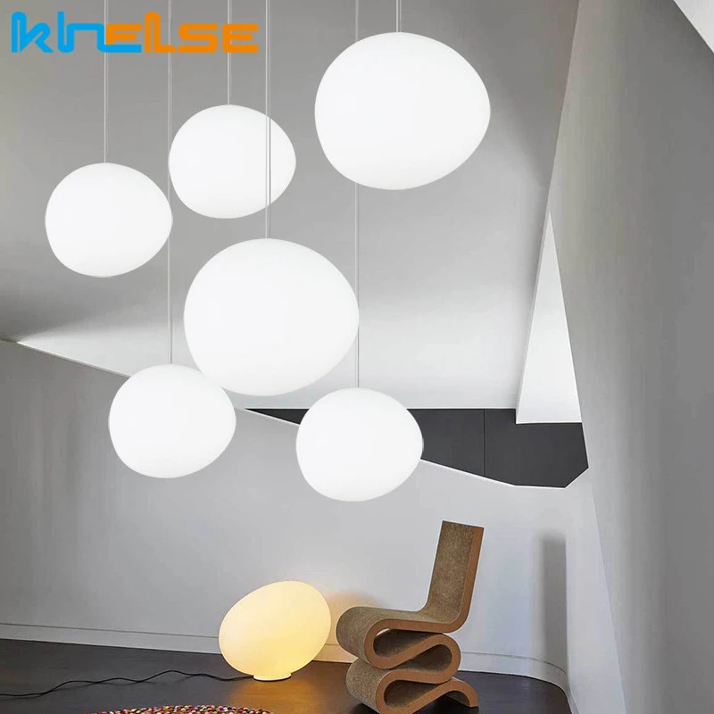 Современный минималистичный креативный Круглый глобус Pebble glass Hanglamp итальянский