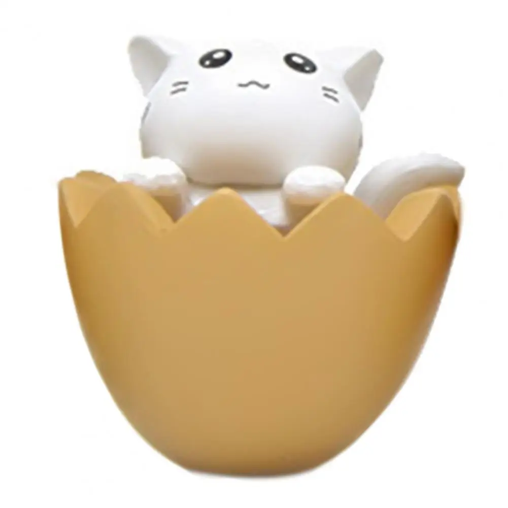 

Miniature Toy Exquisite Multi-use Yellow Eggshell Mini Cartoon Miniature Cat for Fans