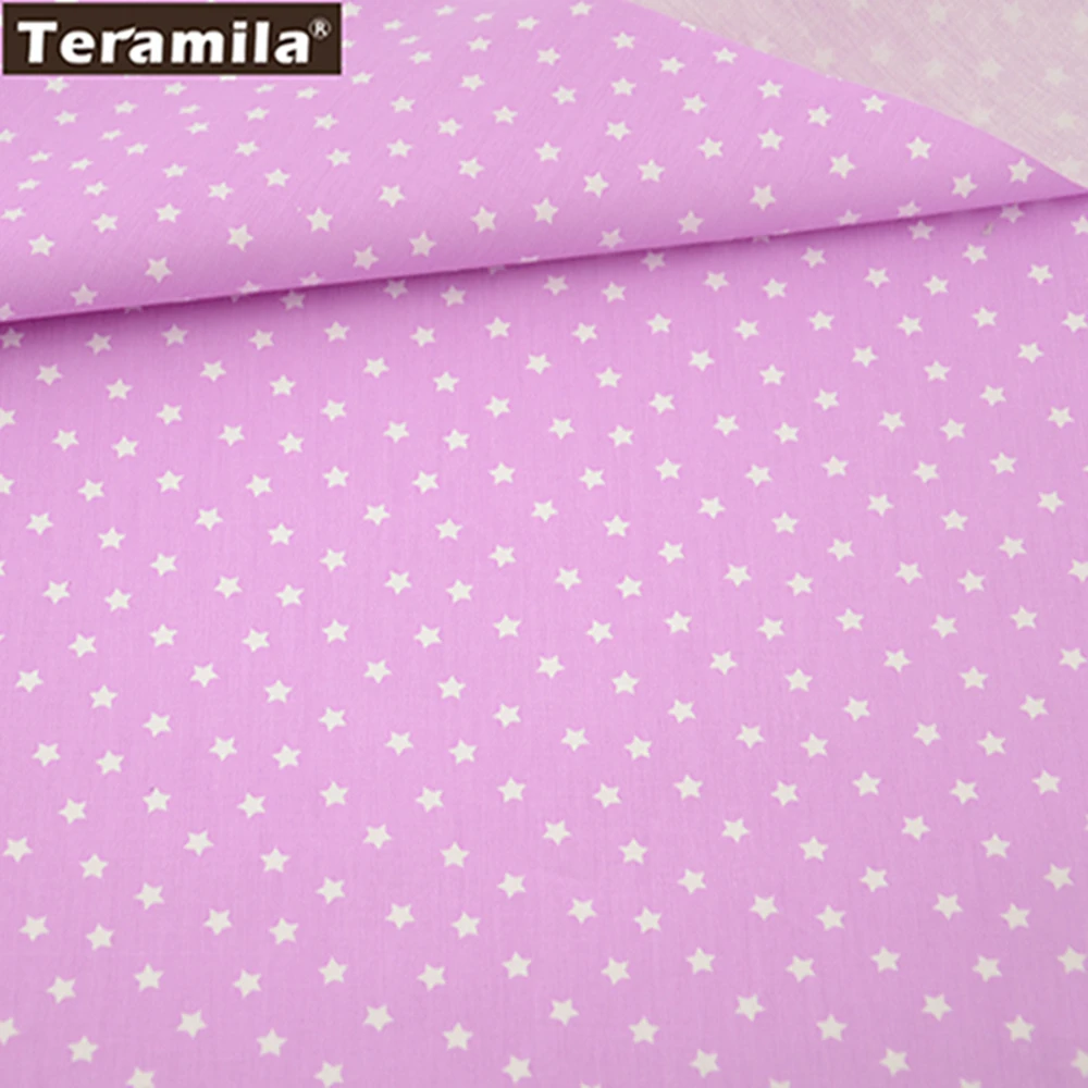 Блеск немного звезды дизайн светло-фиолетовый хлопок Ткань твил Жир Квартал